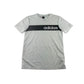 Adidas sports top 11-12 years white with black stripe and logo