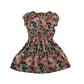 M&S Dress Age 5 Pink and Black Floral Elasticated Waist Cotton
