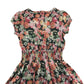 M&S Dress Age 5 Pink and Black Floral Elasticated Waist Cotton