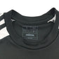 Adidas sports top men's S black with 3 white stripes and logos slim fit