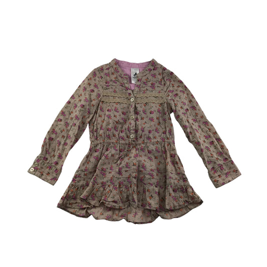 Palomino Blouse Age 4-5 Light Mauve with Floral Print Pattern