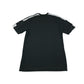 Adidas sports top men's S black with 3 white stripes and logos slim fit