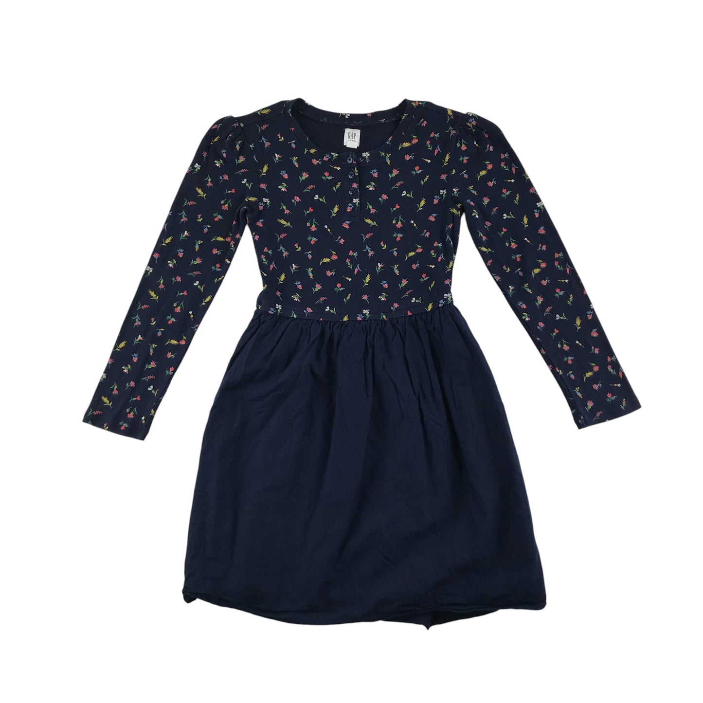 GAP dress 10-11 years black with floral long sleeve top