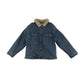 Next denim jacket 5-6 years light blue button up faux fur collar and interior