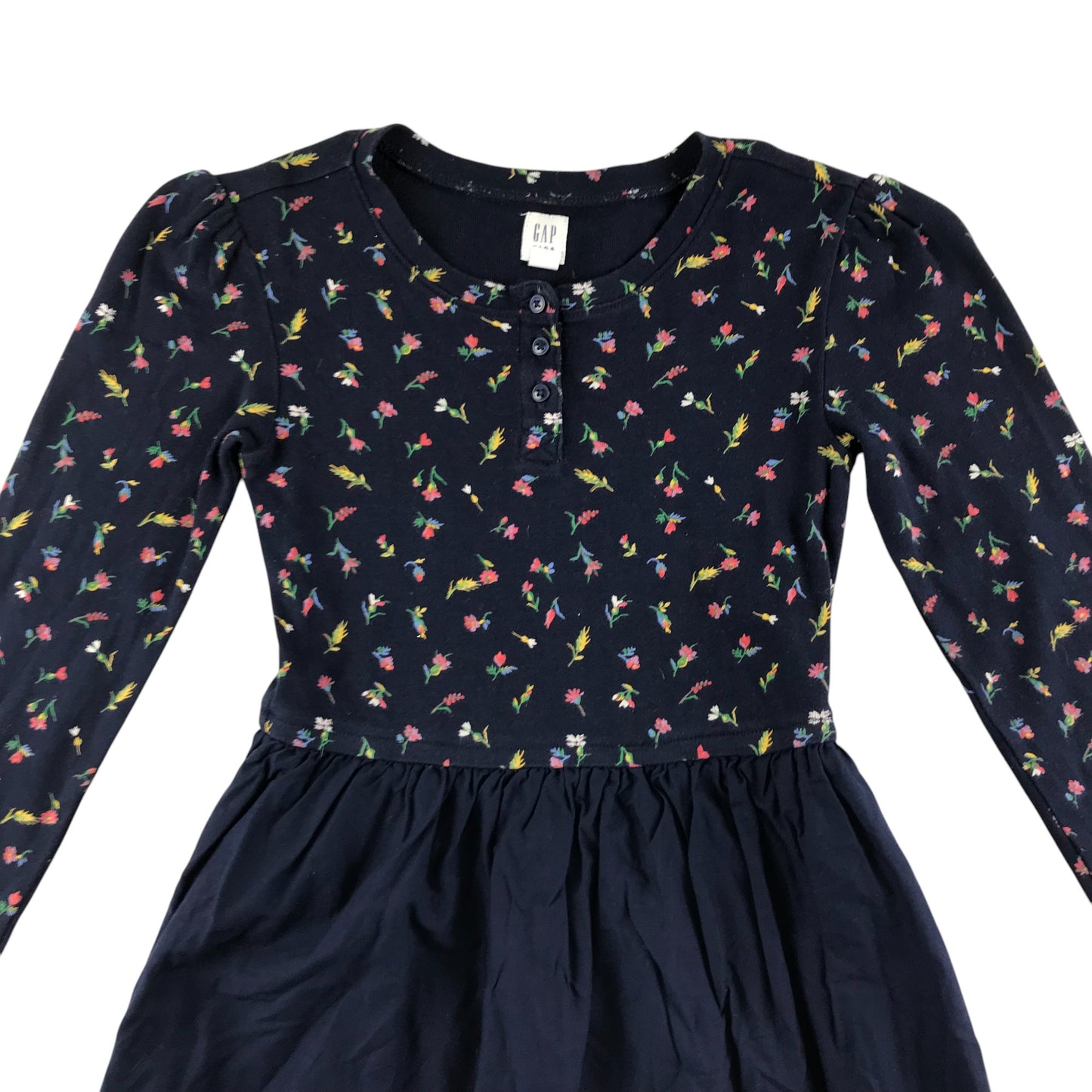 GAP dress 10-11 years black with floral long sleeve top