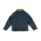 Next denim jacket 5-6 years light blue button up faux fur collar and interior