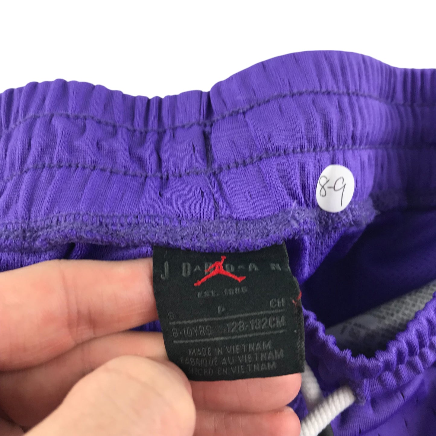 Jordan sport shorts 8-9 years purple with logo