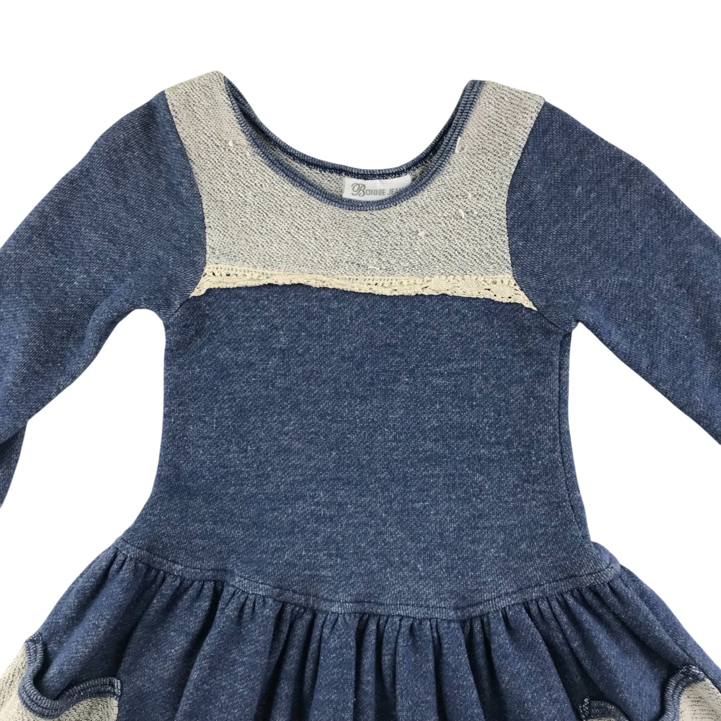 Bonnie Jean dress 9-10 years blue with grey detailing