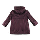 M&S Raincoat 5-6 years burgundy faux fur interior