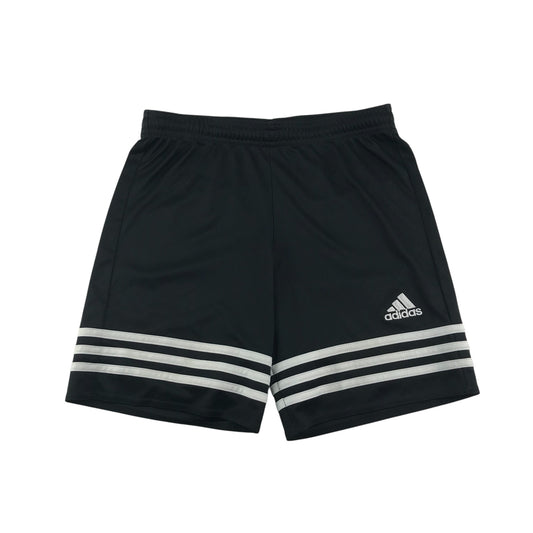 Adidas sport shorts 9-10 years black with white detailing 3 stripes