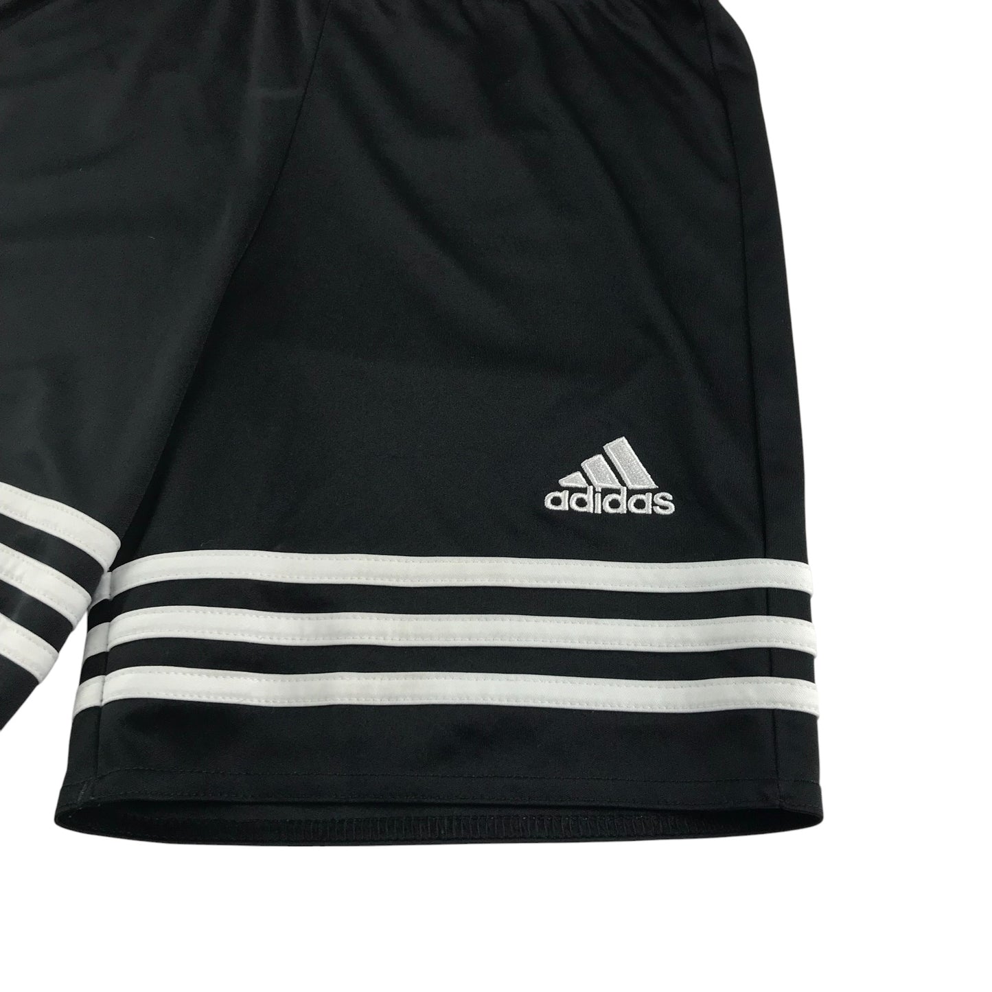 Adidas sport shorts 9-10 years black with white detailing 3 stripes