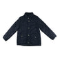 Zara light jacket 5-6 years navy quilted removeable zipper sleeves
