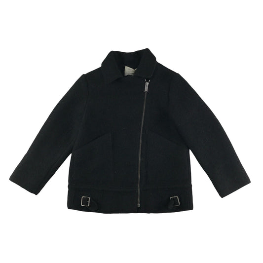 M&S coat 6-7 years black with full zipper and collar