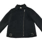 M&S coat 6-7 years black with full zipper and collar