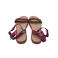 George Sandals Shoe Size 4 Fuchsia Scale Design