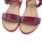 George Sandals Shoe Size 4 Fuchsia Scale Design