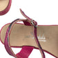 George Sandals Shoe Size 4 Fuchsia Scale Design