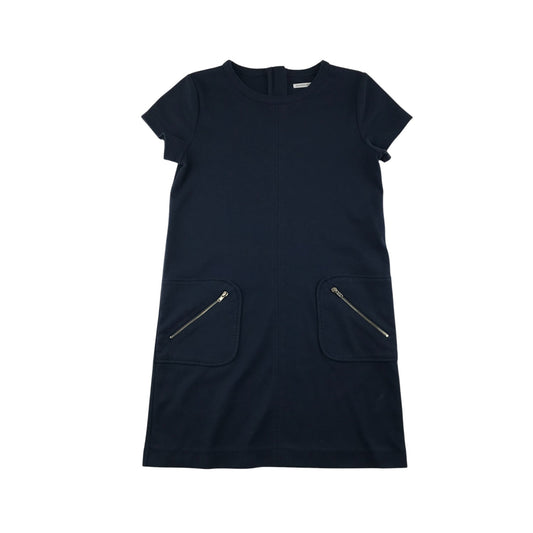 Monoprix Teens dress 11-12 years navy plain with front zipper pockets