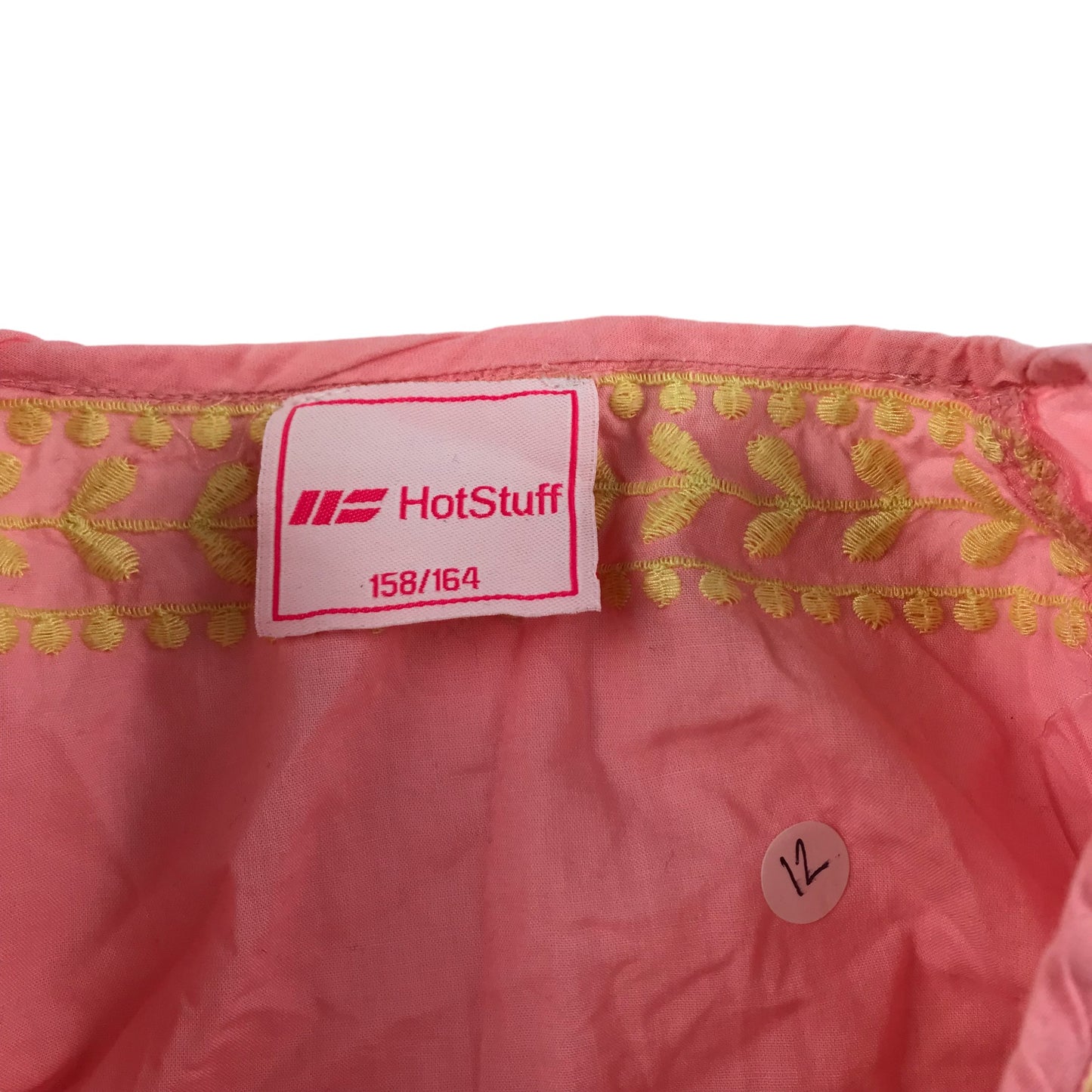 HotStuff Blouse Age 12-13 Pink with Embroidery Detailing