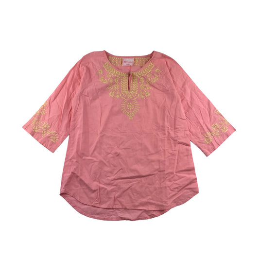 HotStuff Blouse Age 12-13 Pink with Embroidery Detailing