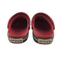 Crocs clogs shoe size 9 junior red slip on sandals with ankle straps