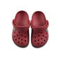 Crocs clogs shoe size 9 junior red slip on sandals with ankle straps