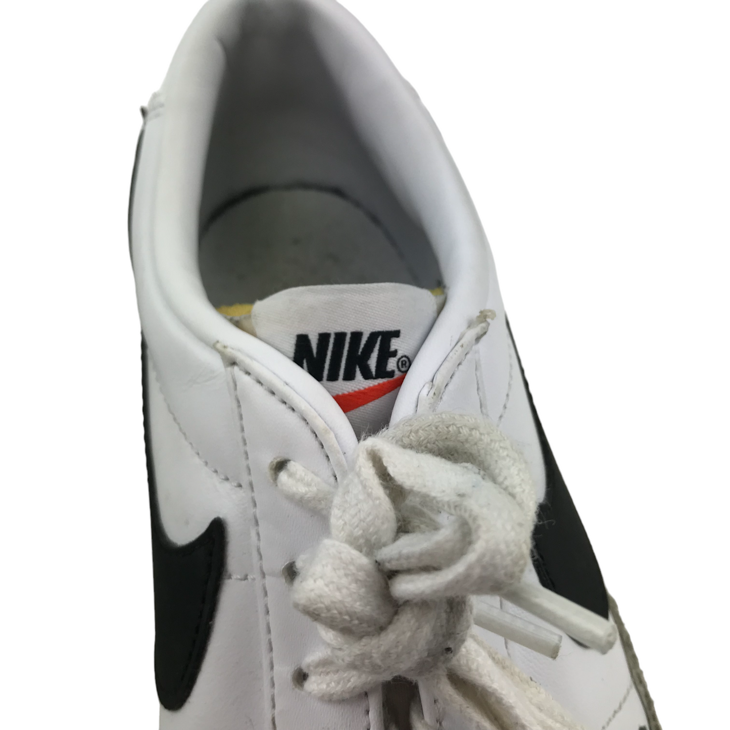 Nike Trainers Shoe Size 9 White Flat Soles with Laces
