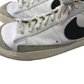 Nike Trainers Shoe Size 9 White Flat Soles with Laces