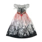 Morrisons Costume 5-6 Years White Black scary skeleton bride dress
