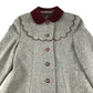 St.Bernard coat 7-8 years grey button up corduroy collar and scalloped neck detail wool