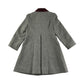 St.Bernard coat 7-8 years grey button up corduroy collar and scalloped neck detail wool
