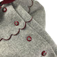 St.Bernard coat 7-8 years grey button up corduroy collar and scalloped neck detail wool