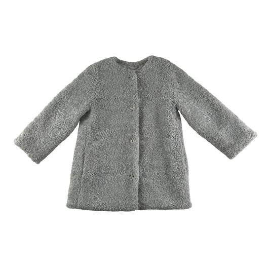 MNG coat 4-5 years light grey fuzzy faux fur