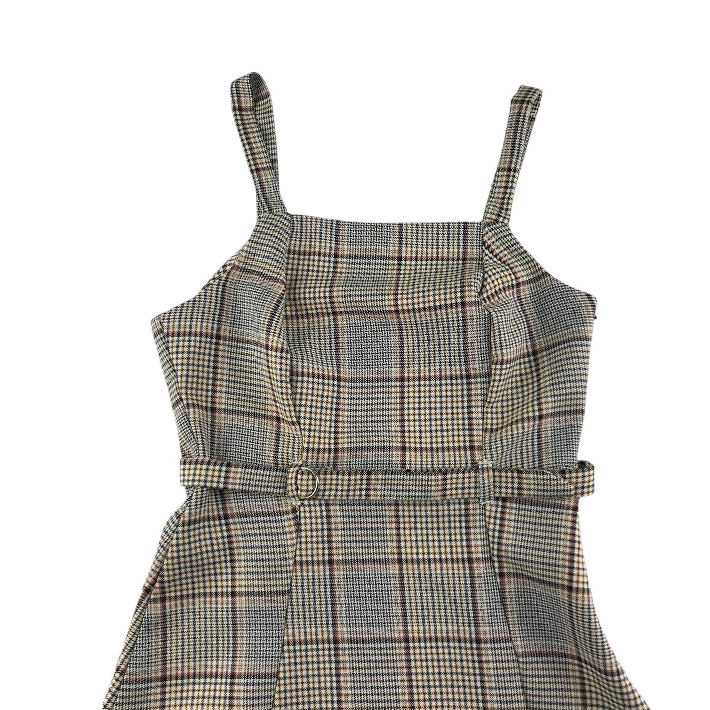 Primark dress women's size UK 4 grey checked hounds tooth