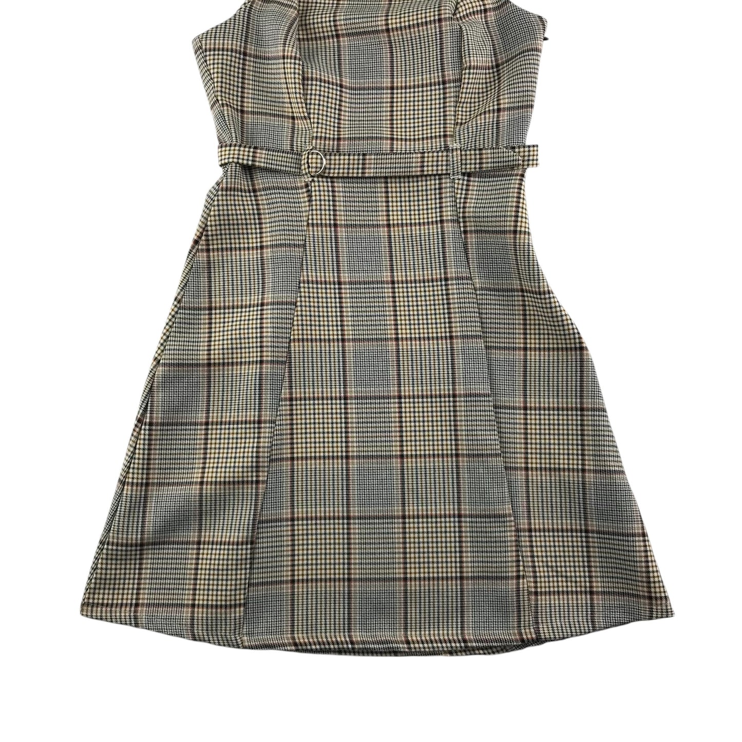 Primark dress women's size UK 4 grey checked hounds tooth