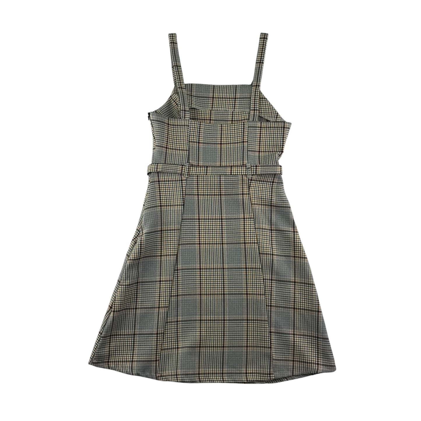 Primark dress women's size UK 4 grey checked hounds tooth