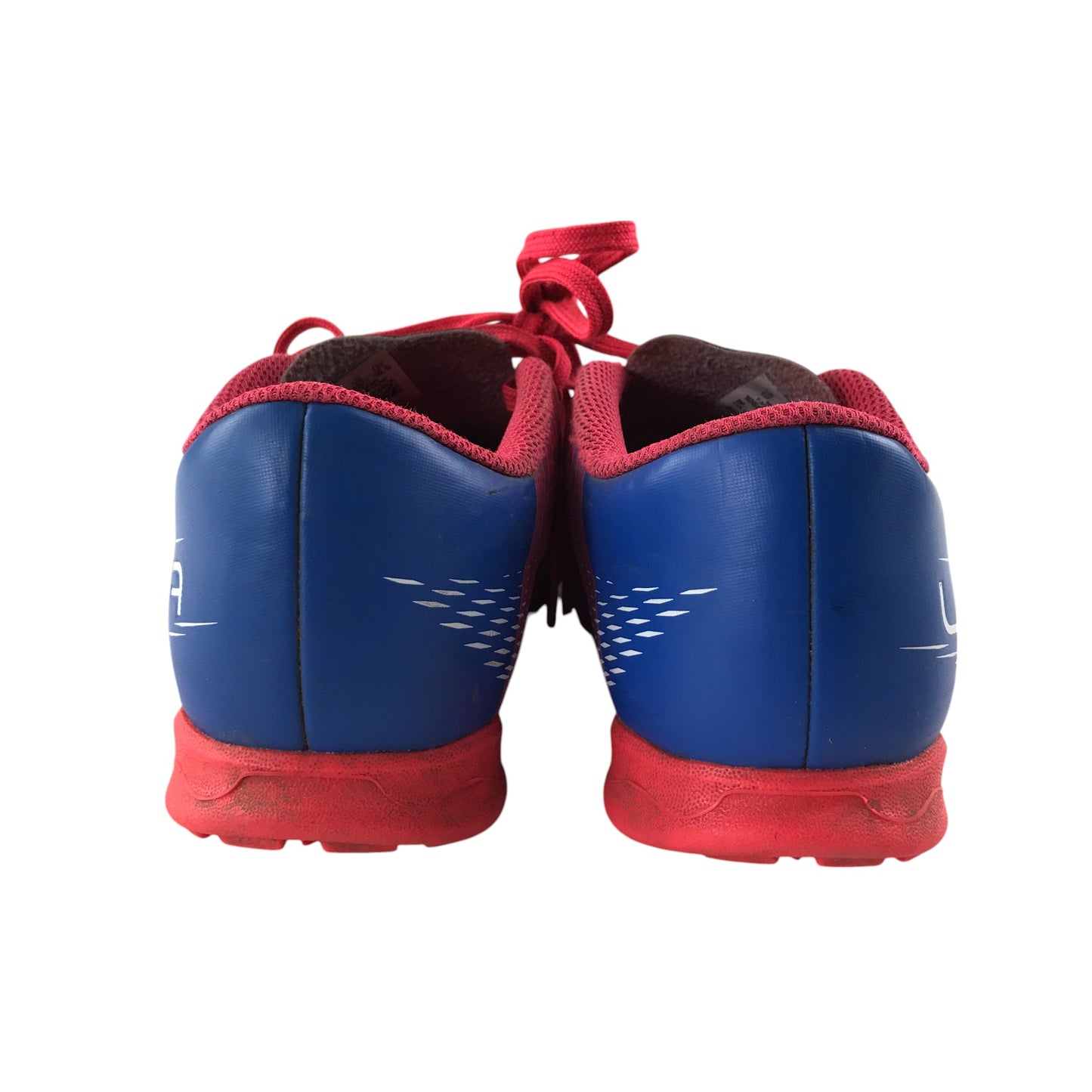 Puma Ultra artificial turf football boots shoe size UK 12 junior red and blue