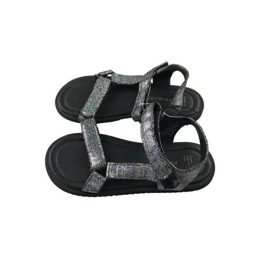 Primark Sandals Shoe Size 12 Junior Silver Sparkly Straps