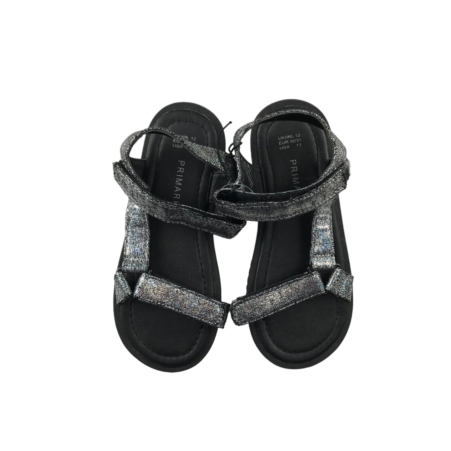 Primark Sandals Shoe Size 12 Junior Silver Sparkly Straps