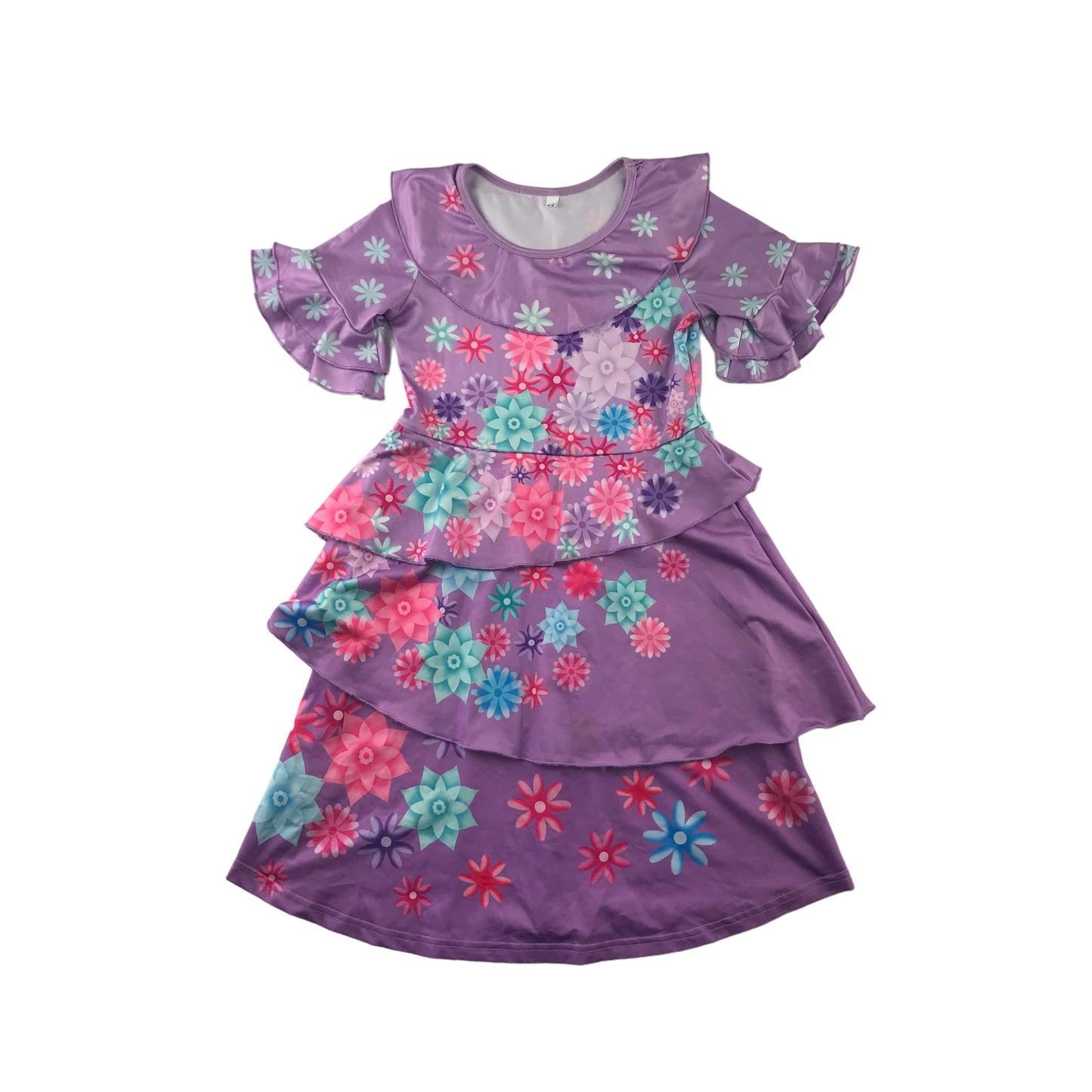 Disney Costume 4-5 Years Purple Floral Encanto Isabela Dress