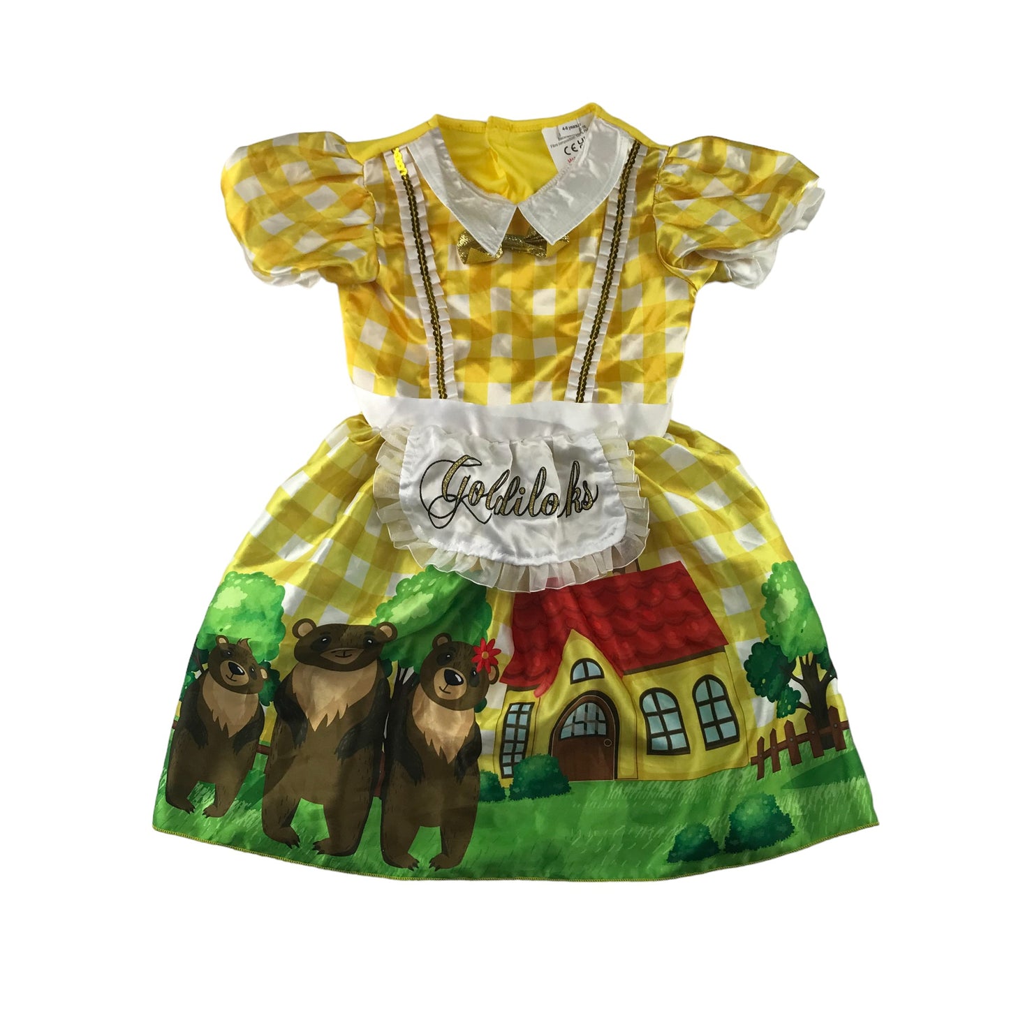 B&M Costume 4-6 Years Yellow Goldilocks Dress