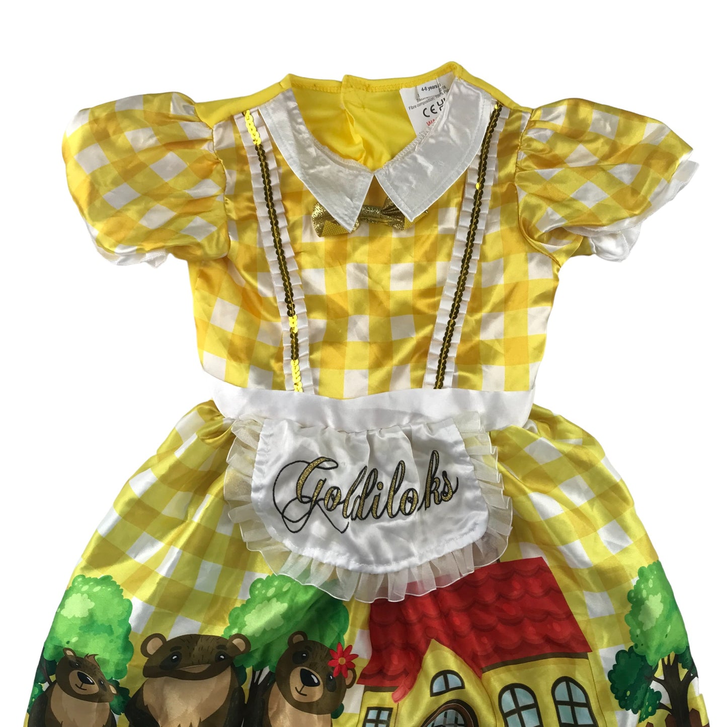 B&M Costume 4-6 Years Yellow Goldilocks Dress