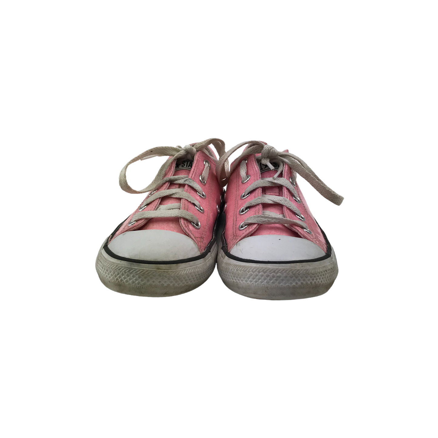 Converse All Star Trainers Shoe Size 2 Pink Glittery