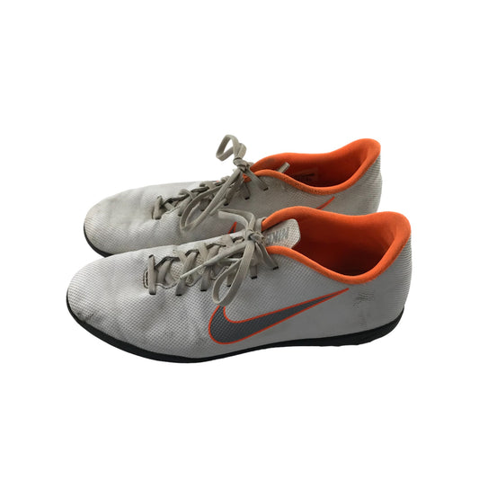 Nike Mercurial Astro Turf Football Boot Shoe Size 7 White and Orange