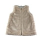 Tu Faux fur gilet 11-12 years beige fluffy sleeveless vest top