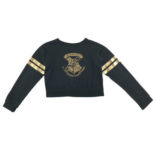 Harry Potter sweater 9-10 years black print crop top