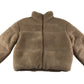 915 coat 12-13 years brown fuzzy faux fur cropped