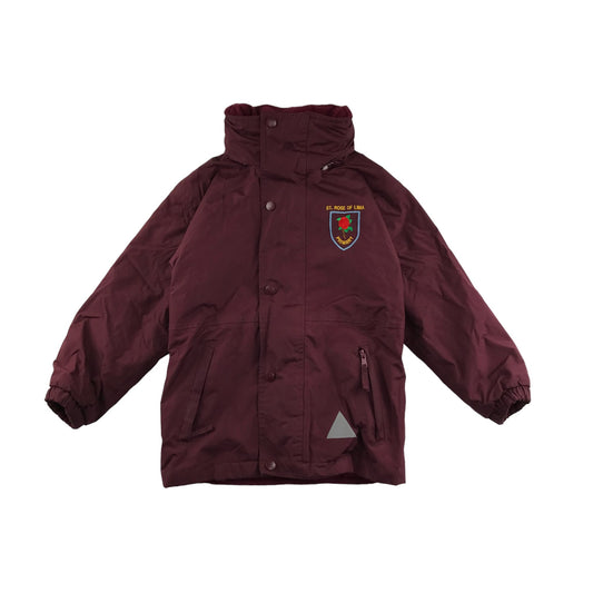 St. Rose of Lima Primary School Burgundy Reversible Jacket Age 5-6