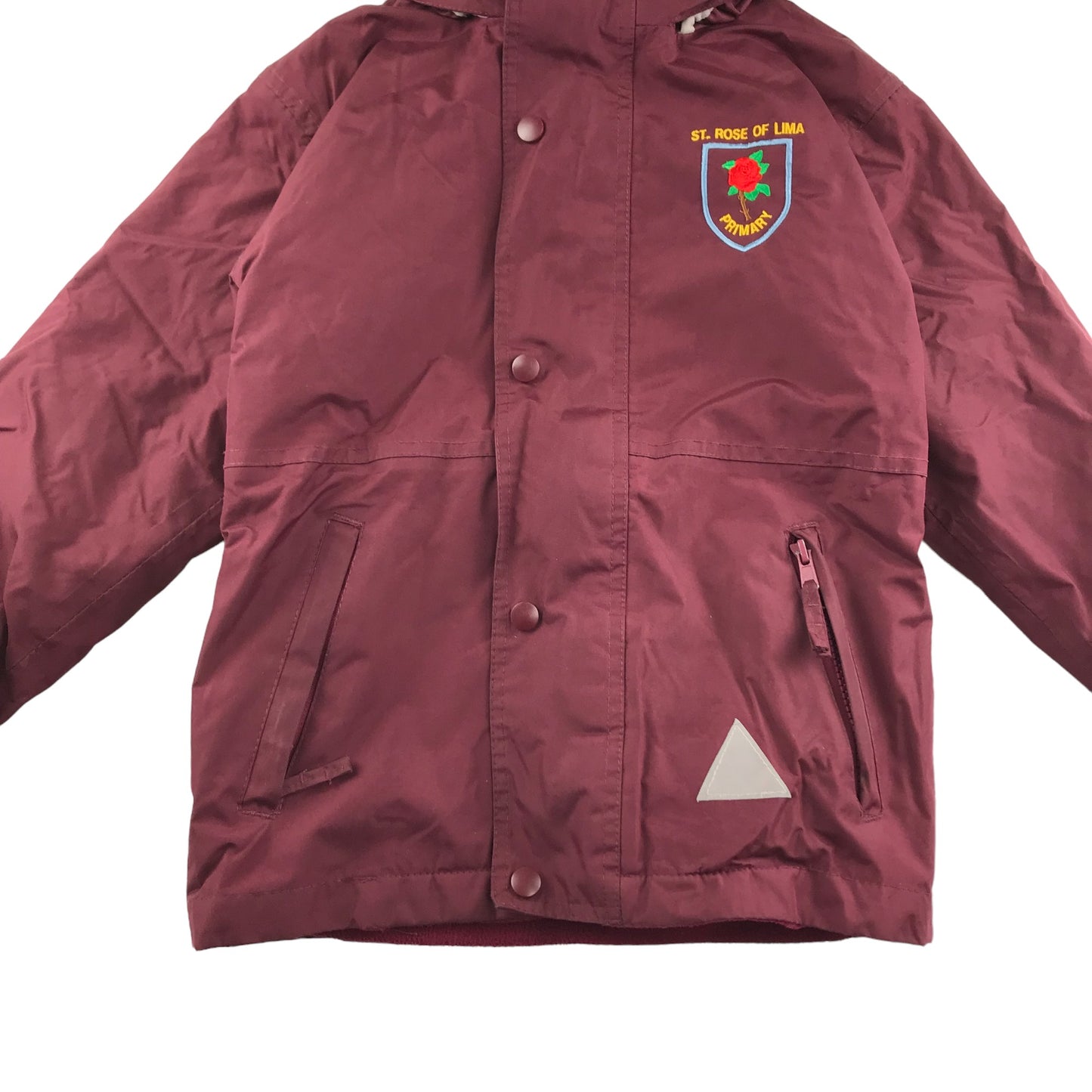 St. Rose of Lima Primary School Burgundy Reversible Jacket Age 5-6