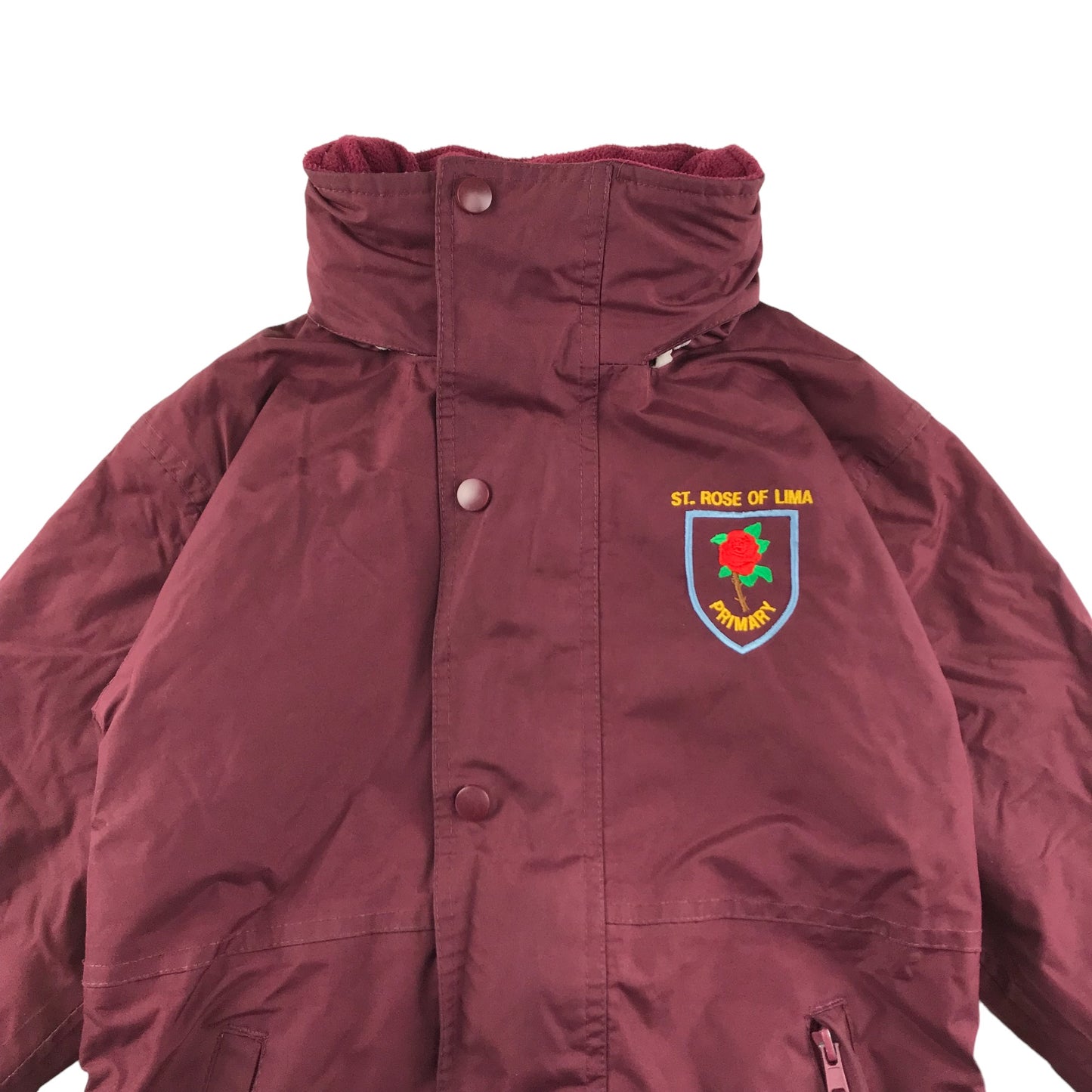 St. Rose of Lima Primary School Burgundy Reversible Jacket Age 5-6